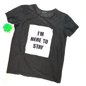 ZARA Glitter tee